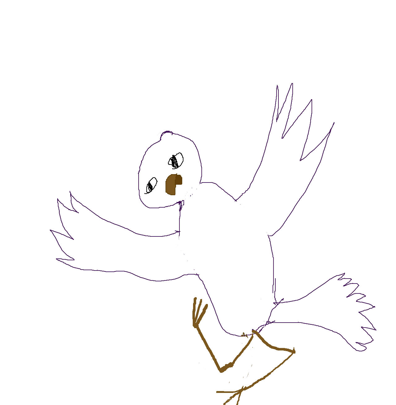 Нарисовать как нарисовать летающего птенчика